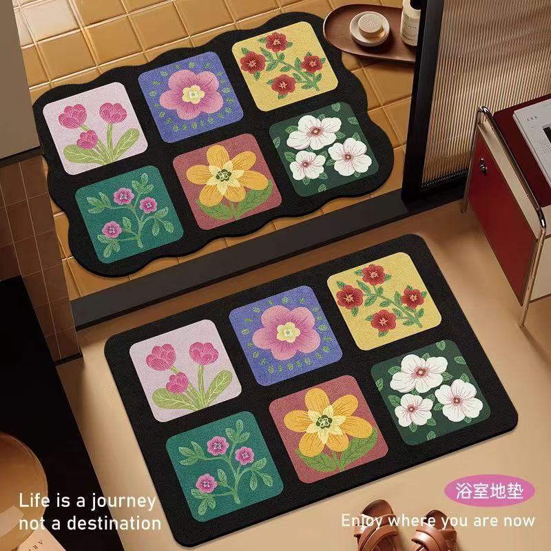 Siopsrl | Floral Patchwork Bath Mat
