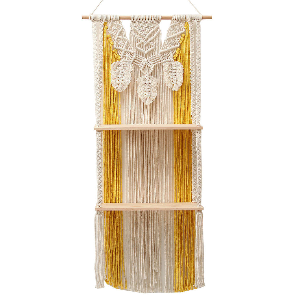 Macramé Wall Decor with Shelving Siopsrl