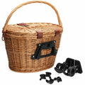 woven rattan bicycle front basket with quick-release mounting system Siopsrl