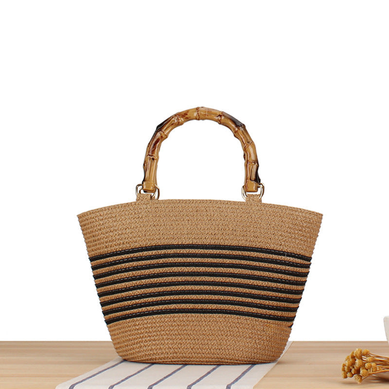 Siopsrl | Handmade basket bag with bamboo handles Siopsrl