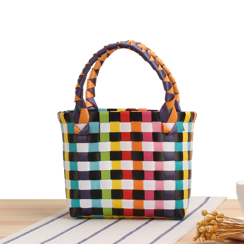 Siopsrl | Handcrafted Tote Bag in Modern Check Pattern Siopsrl