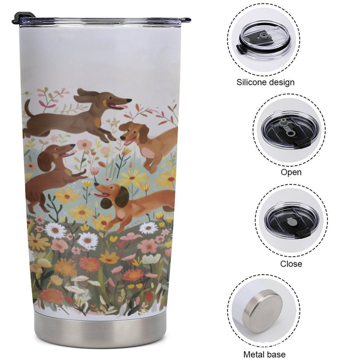 Siopsrl | Insulated Stainless Steel Travel Tumbler With Heartfelt Poem And Illustrated Elderly Couple Design