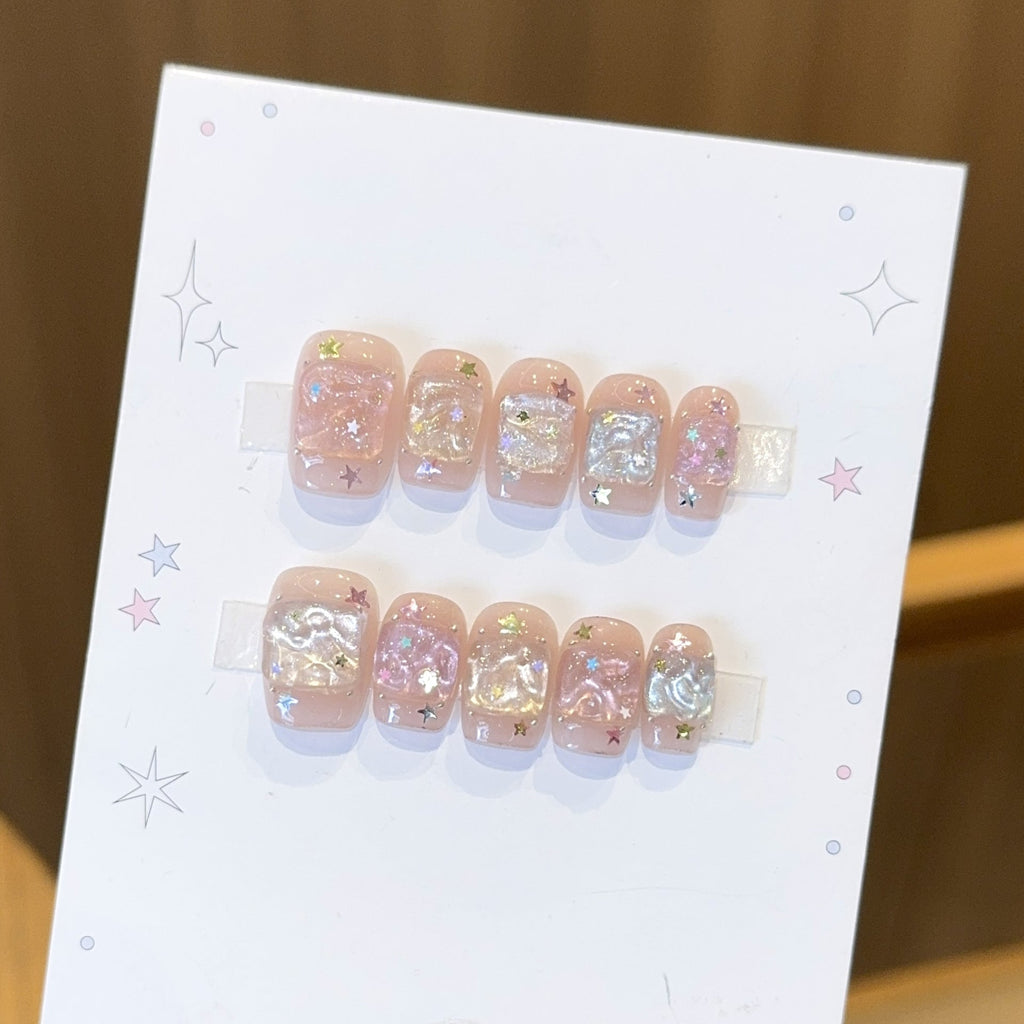 Siopsrl | Artificial Nails in Innovative Glitter Design Siopsrl