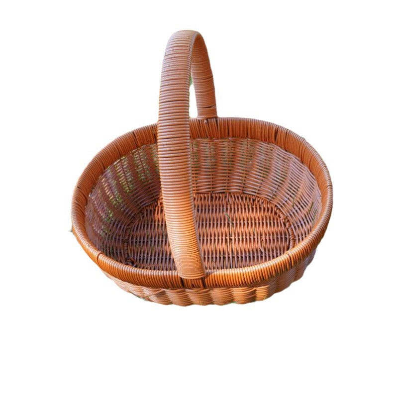 Handwoven Round Wicker Storage Basket Siopsrl