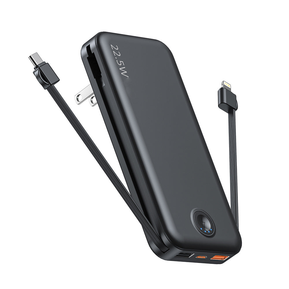 Siopsrl | Power bank with integrated wall plug and fast charging Type-C function Siopsrl