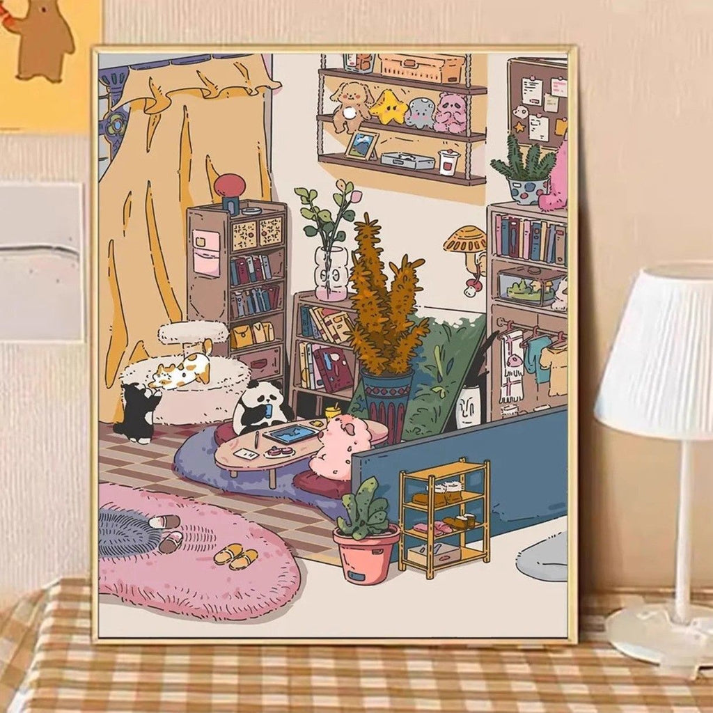 Siopsrl | Cozy Home Illustration Canvas Art Siopsrl