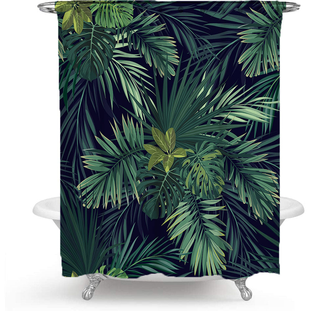 Siopsrl | Tropical Leaf Print Shower Curtain Siopsrl