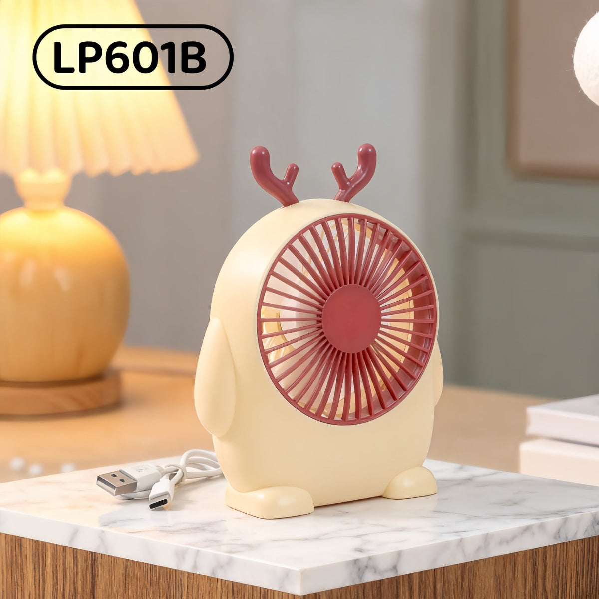 Siopsrl | Unisex nan compact USB desk fan in cute reindeer design with adjustable tilt and quiet motor Siopsrl