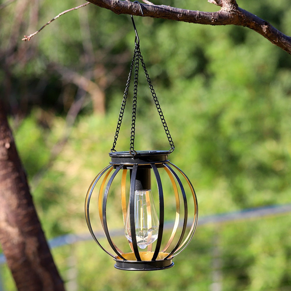 Siopsrl | Vintage Hanging Metal Lantern Pendant With Edison-Style Bulb Cage And Adjustable Chain Siopsrl