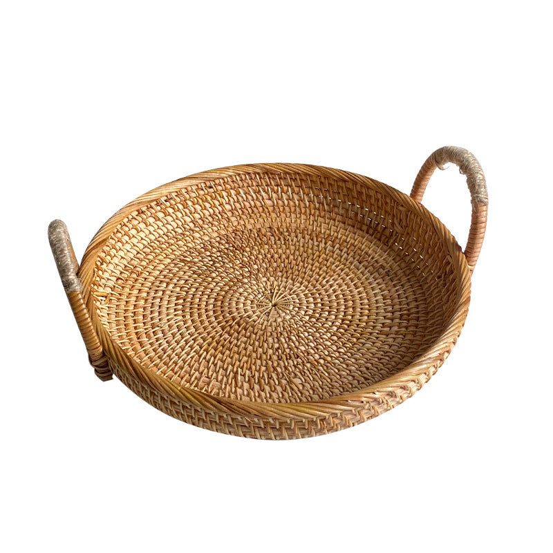 Handwoven storage basket with sturdy handles Siopsrl
