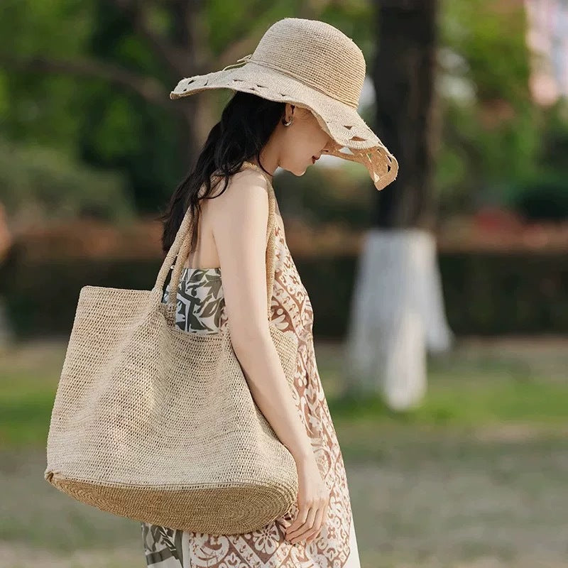 Siopsrl | Handwoven raffia tote bag Siopsrl