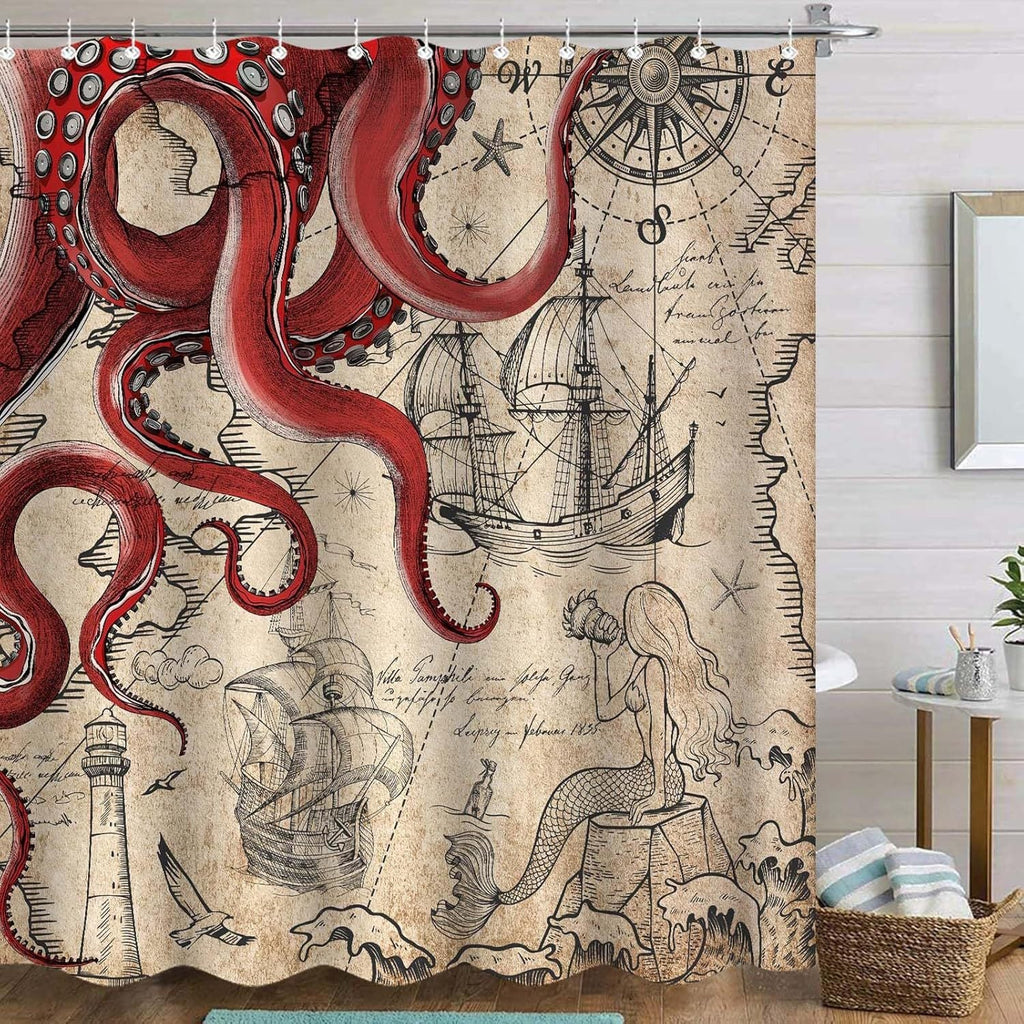 Siopsrl | Ocean-Theme Shower Curtain Siopsrl