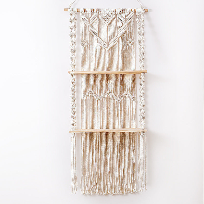 Macrame Wall Organizer with Shelves Siopsrl