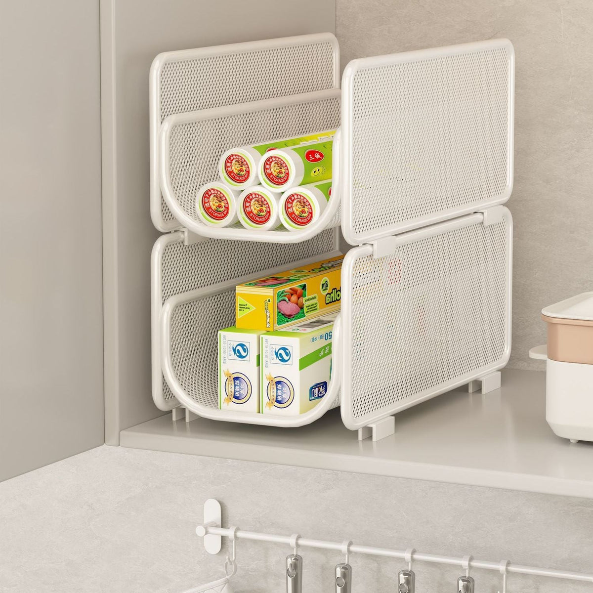 Versatile Under-Shelf Storage Basket Siopsrl