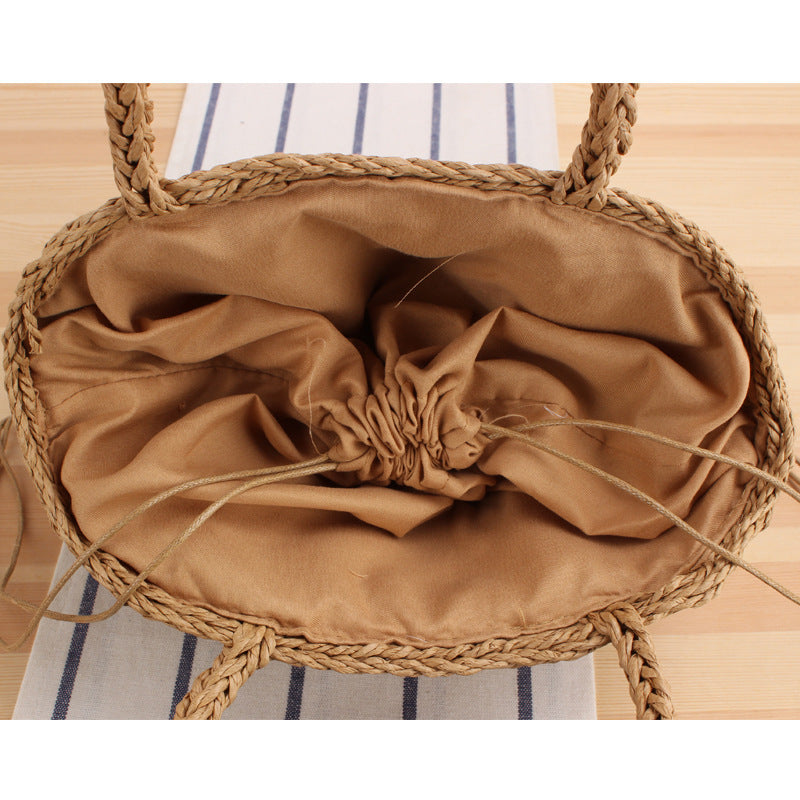 Robust basket bag with braided carrying straps Siopsrl