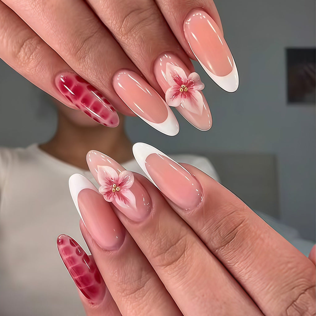 Siopsrl | French Tip Acrylic Nail Extensions Siopsrl