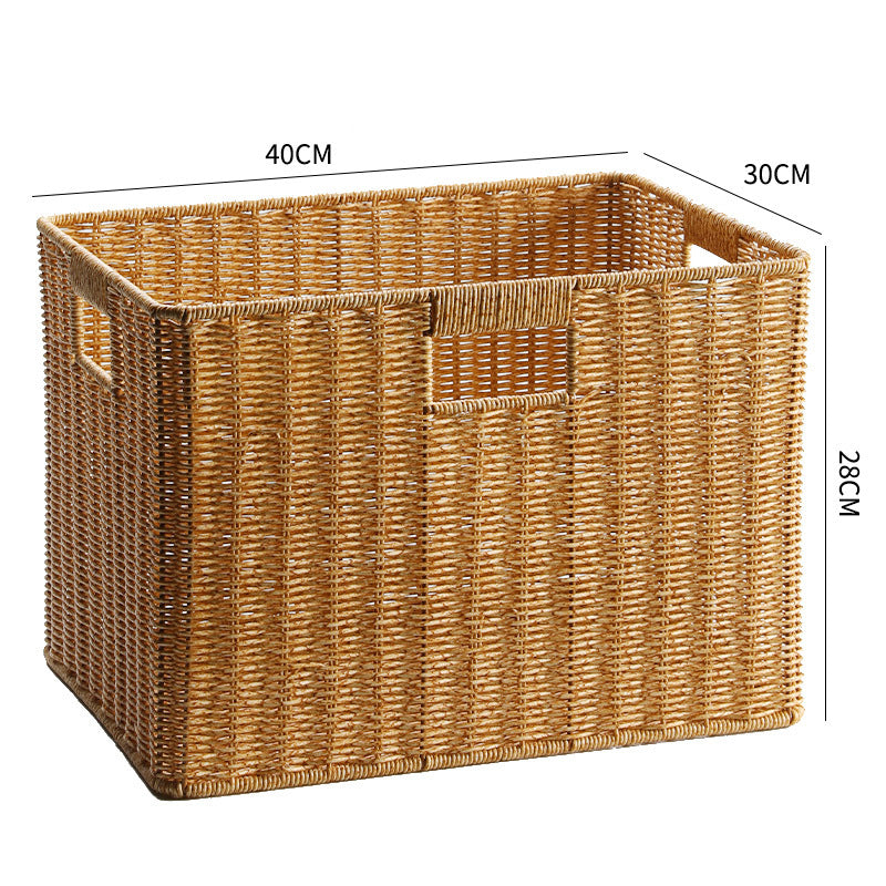 Handcrafted Rectangular Wicker Storage Bin Siopsrl