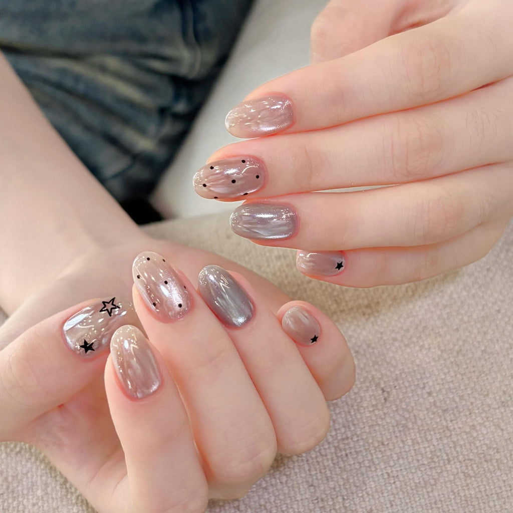 Siopsrl | Artificial nails with creative star designs Siopsrl