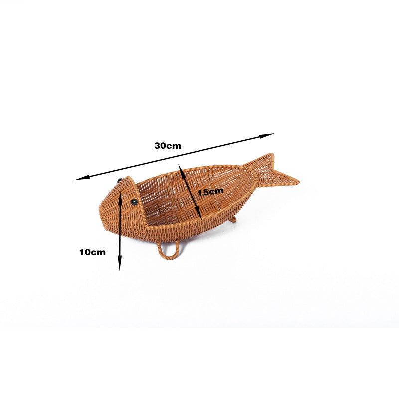 Decorative Woven Fish-Shaped Basket Siopsrl