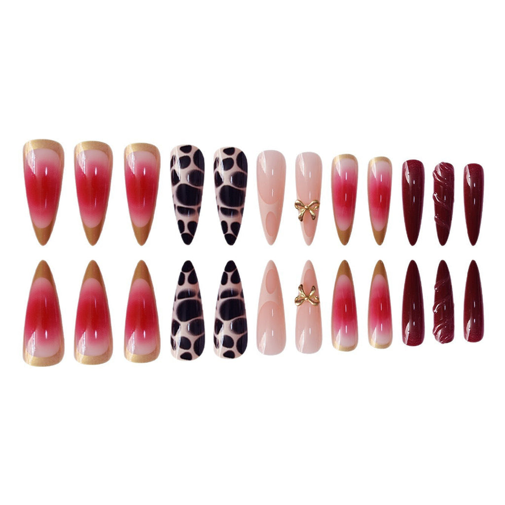 Siopsrl | Artistic Stiletto Press-On Nail Set with Unique Accents Siopsrl