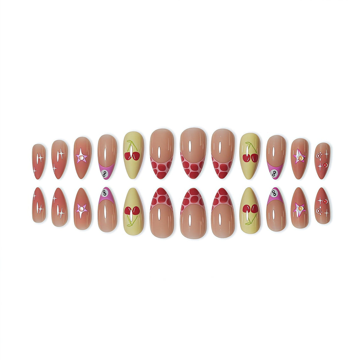 Siopsrl | Artistic Fruit-Inspired Press-On Nail Art Siopsrl