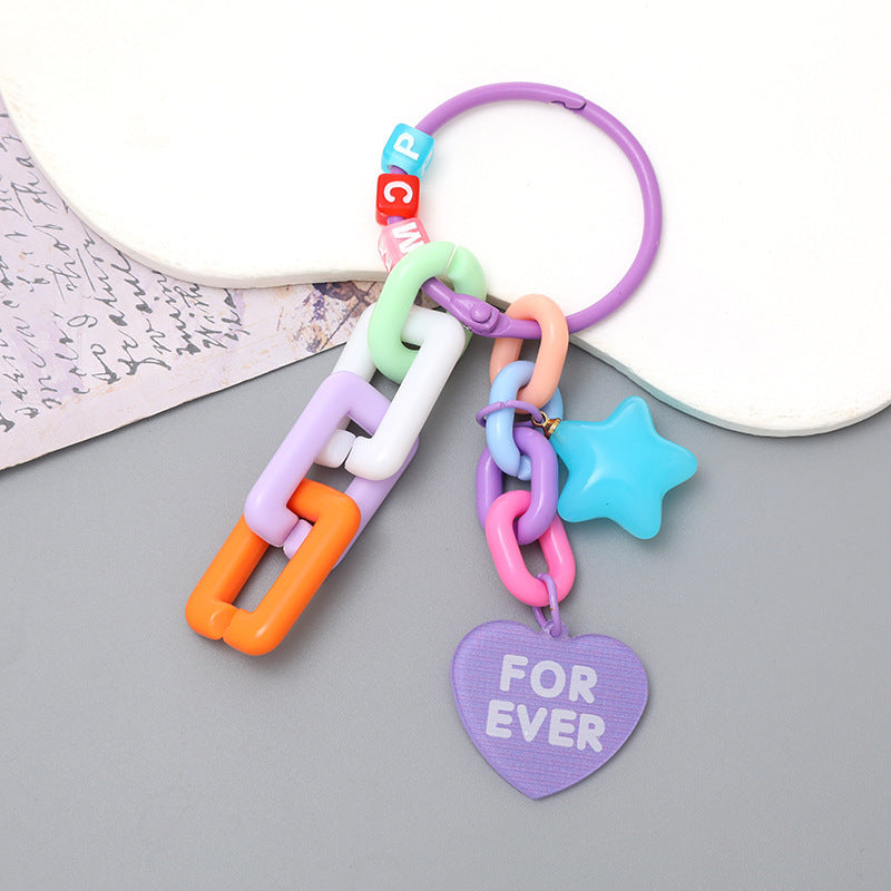 Siopsrl | Playful keychain with colorful plastic chains Siopsrl