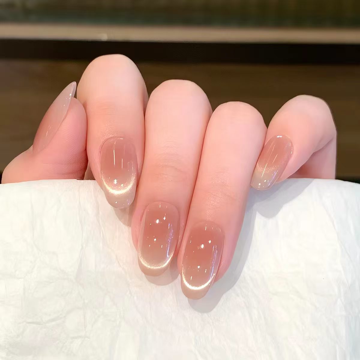 Siopsrl | Ombre French Tip Press-On Nails Siopsrl