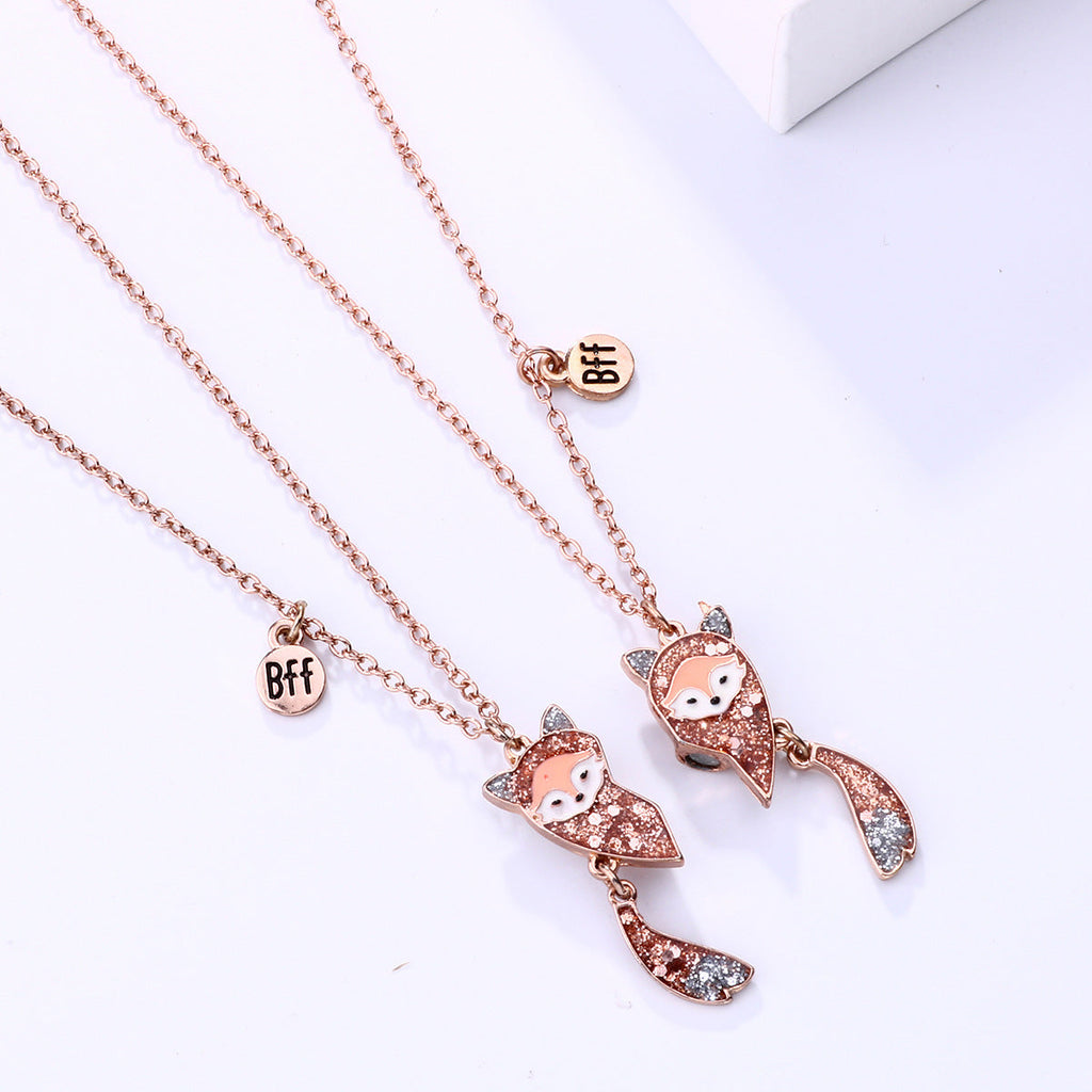 Siopsrl | Best Friends Fox Pendant Necklace Siopsrl