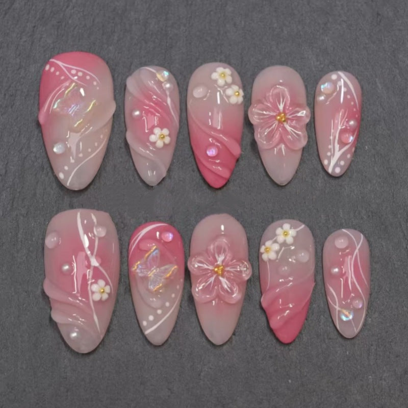 Siopsrl | Nature-Themed Artistic Press-On Nail Set Siopsrl