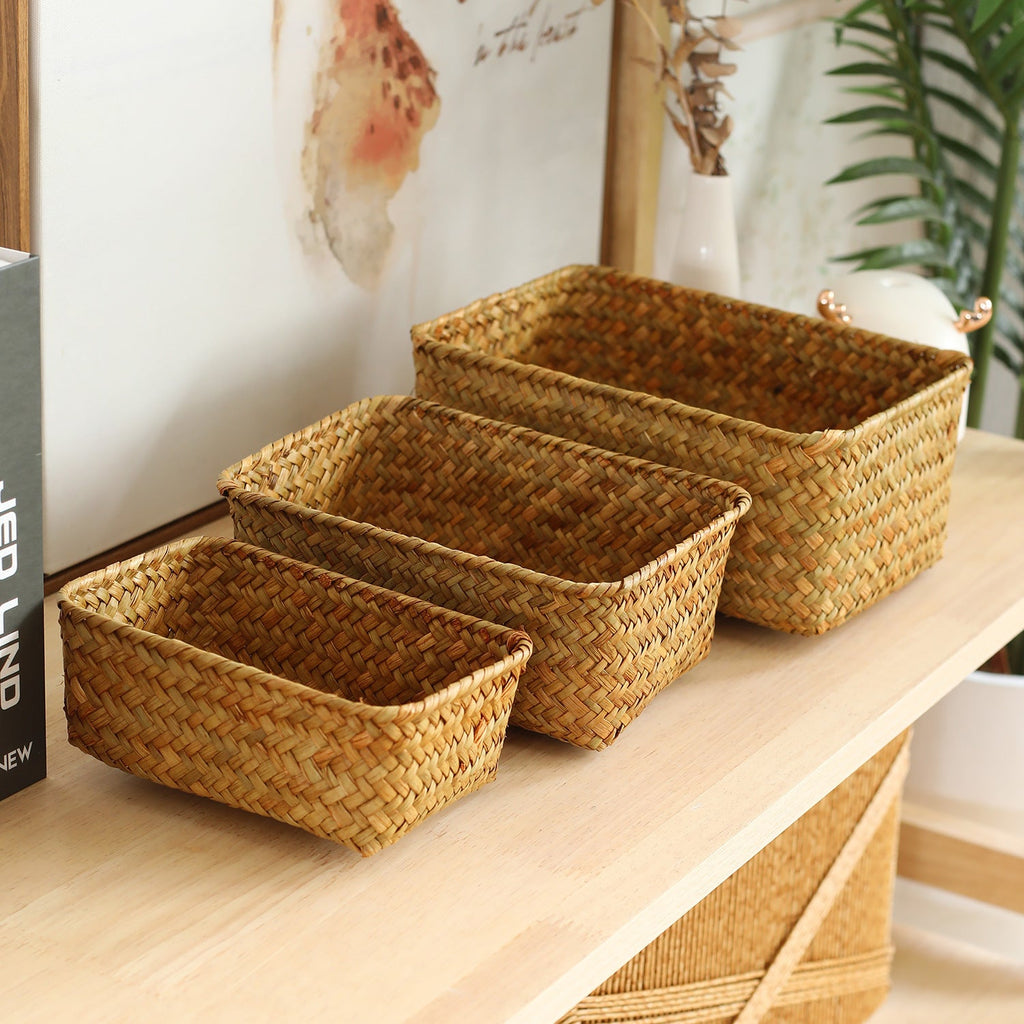 Handwoven Storage Basket for Toys and Towels, Natural Fiber Design