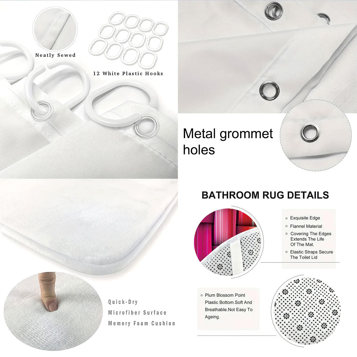 Siopsrl | Digital Cube Pattern Bathroom Set Siopsrl