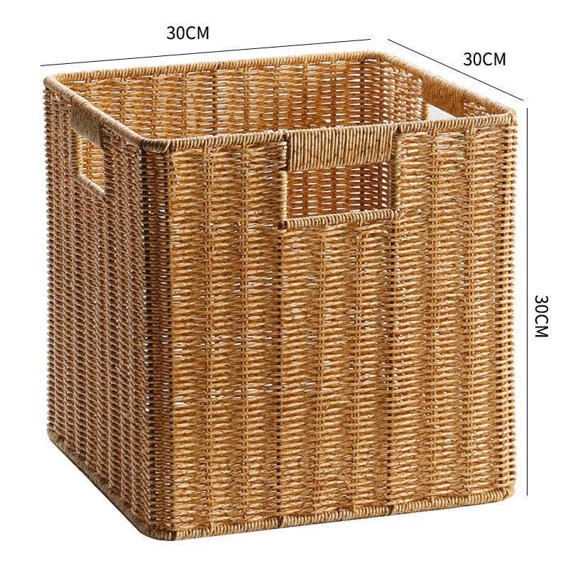 Handcrafted Rectangular Wicker Storage Bin Siopsrl