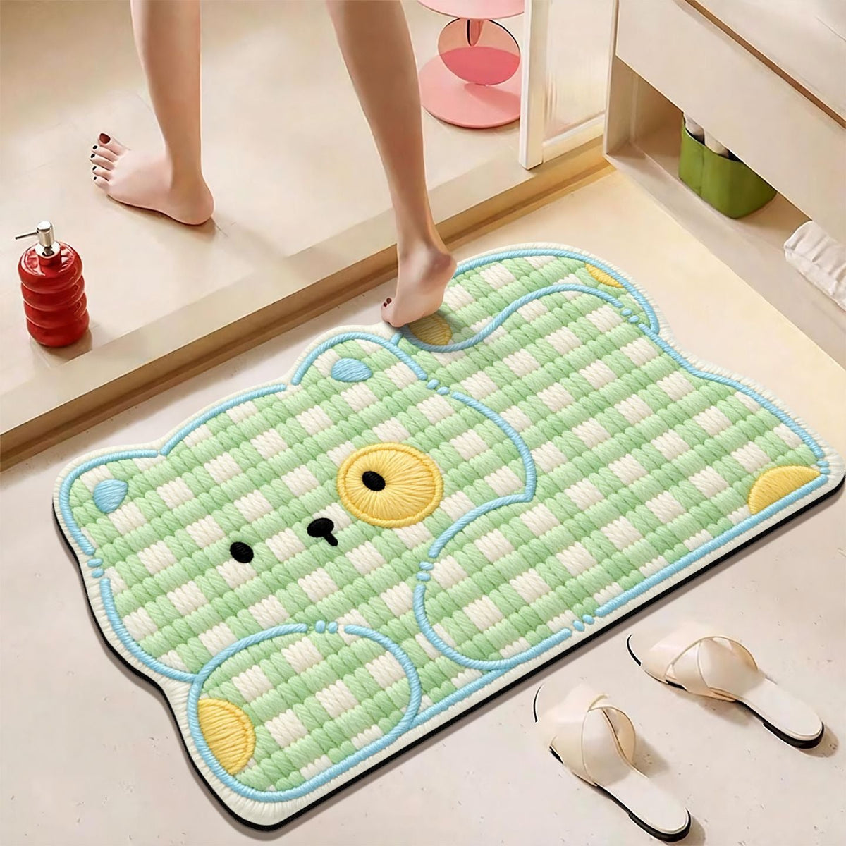 Siopsrl | Cute Plush Bear Bath Mat Siopsrl