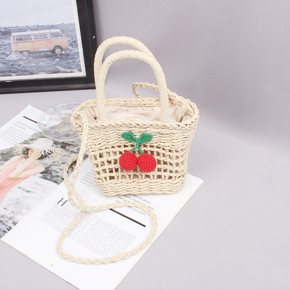 Siopsrl | Basket bag with hand-knotted appliqués Siopsrl