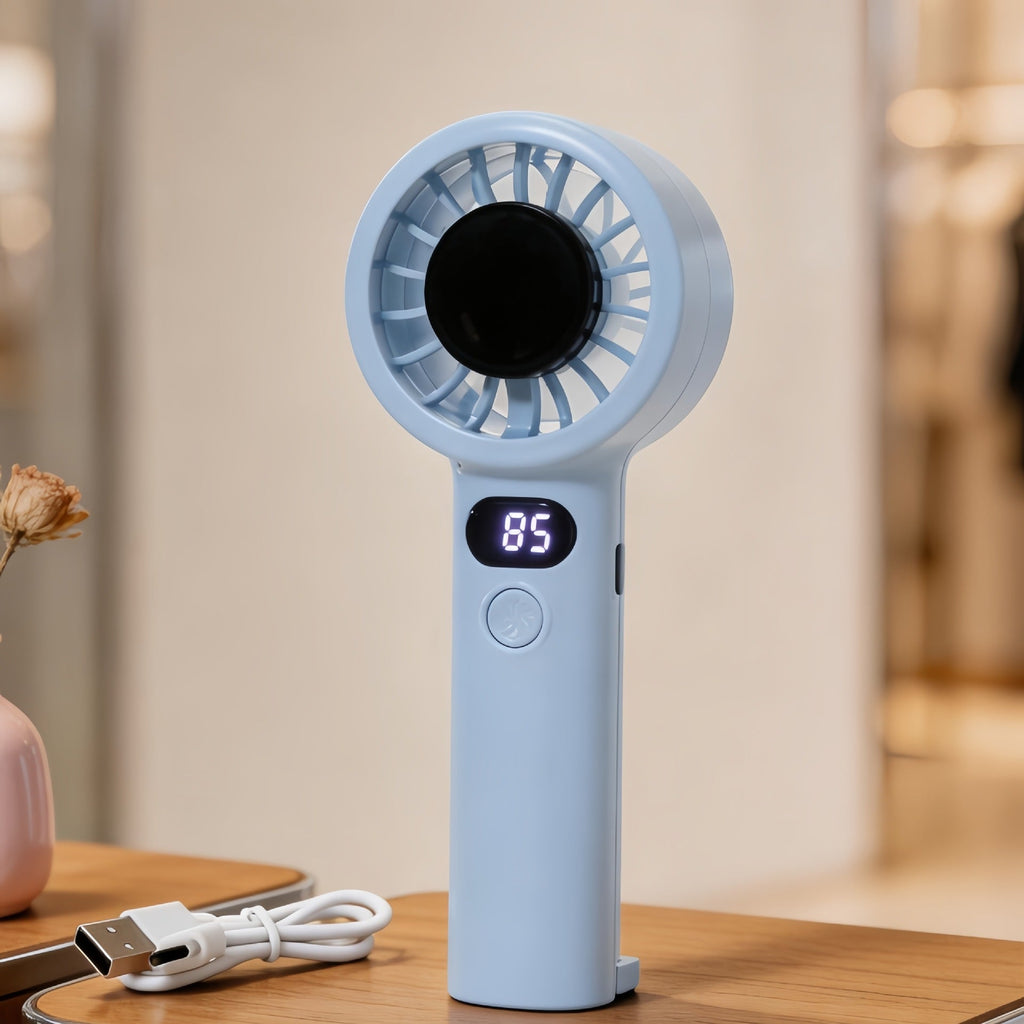 Siopsrl | Portable Mini Handheld Fan with Digital Speed Display Siopsrl