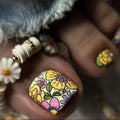 Siopsrl | Artificial Nail Set with Colorful Flower Design Siopsrl