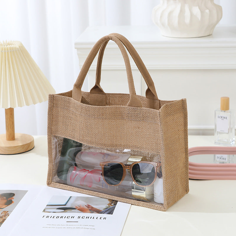 Siopsrl | Shopping bag made of natural jute with mesh design Siopsrl