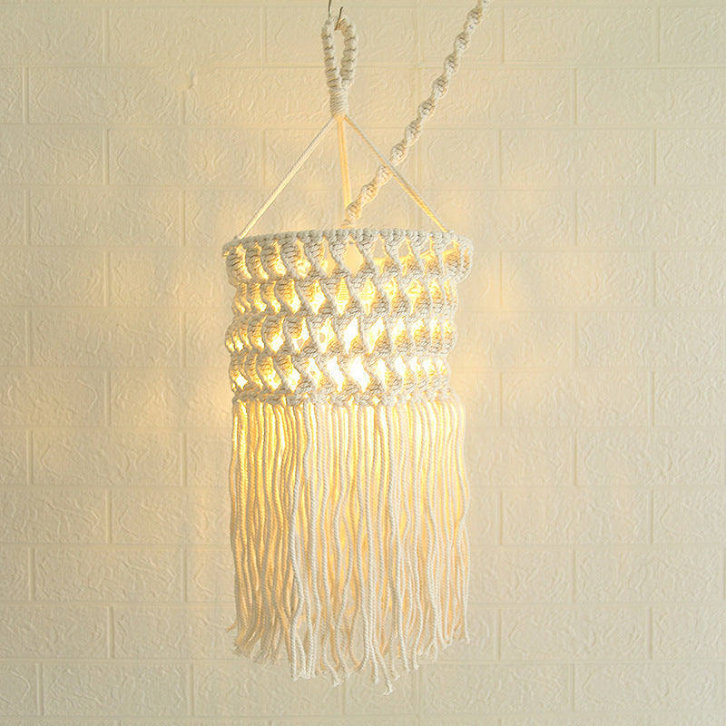 Macramé Pendant Light Fixture Siopsrl