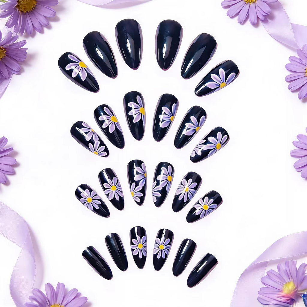 Siopsrl | Artificial nails with floral patterns and elegant design Siopsrl
