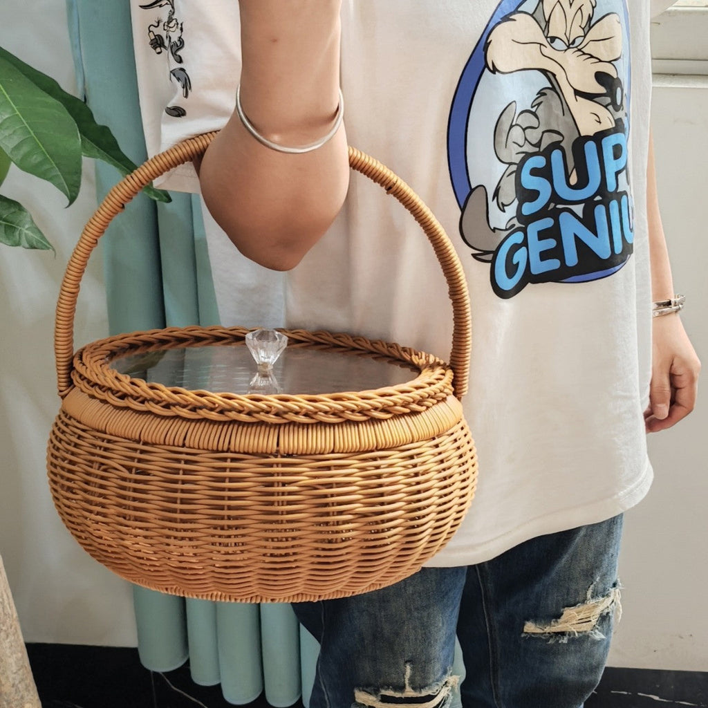 Handcrafted Woven Picnic Basket Siopsrl