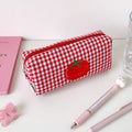 Siopsrl | Cute Gingham Checkered Pencil Case Siopsrl