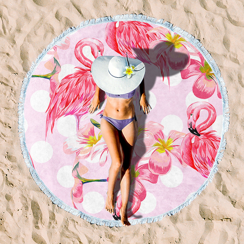 Siopsrl | Rundstrand towel with unique sunset design Siopsrl