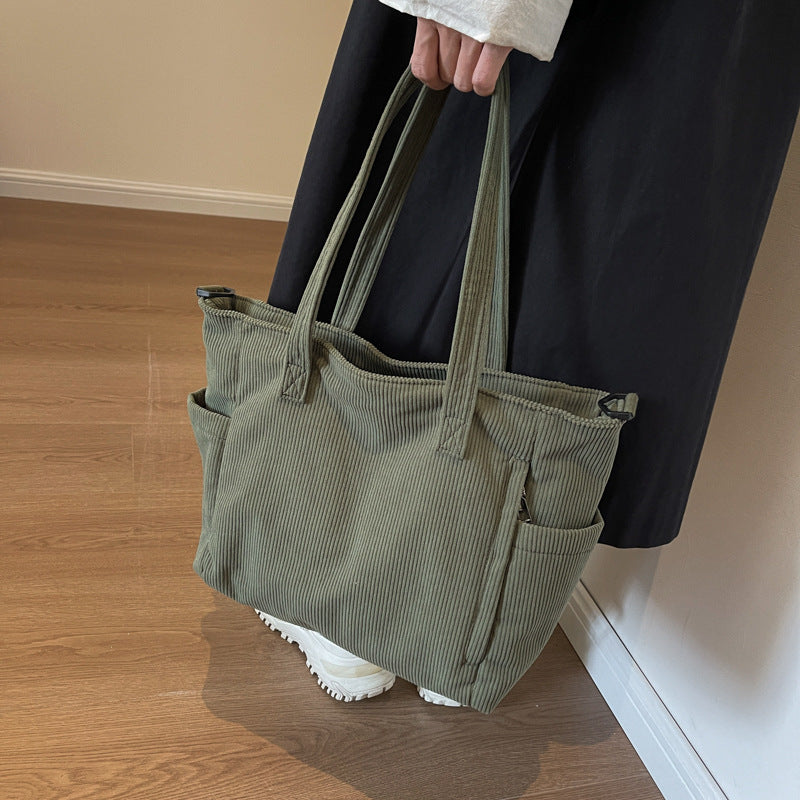 Siopsrl | Textured Multi-Pocket Travel Tote Siopsrl