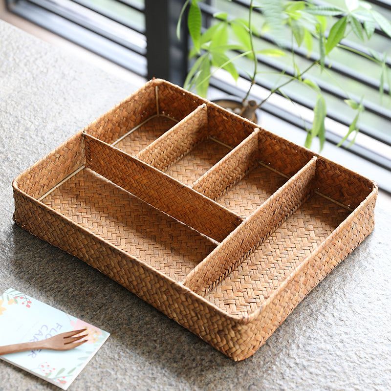 Woven Multi-Compartment Storage Basket Siopsrl