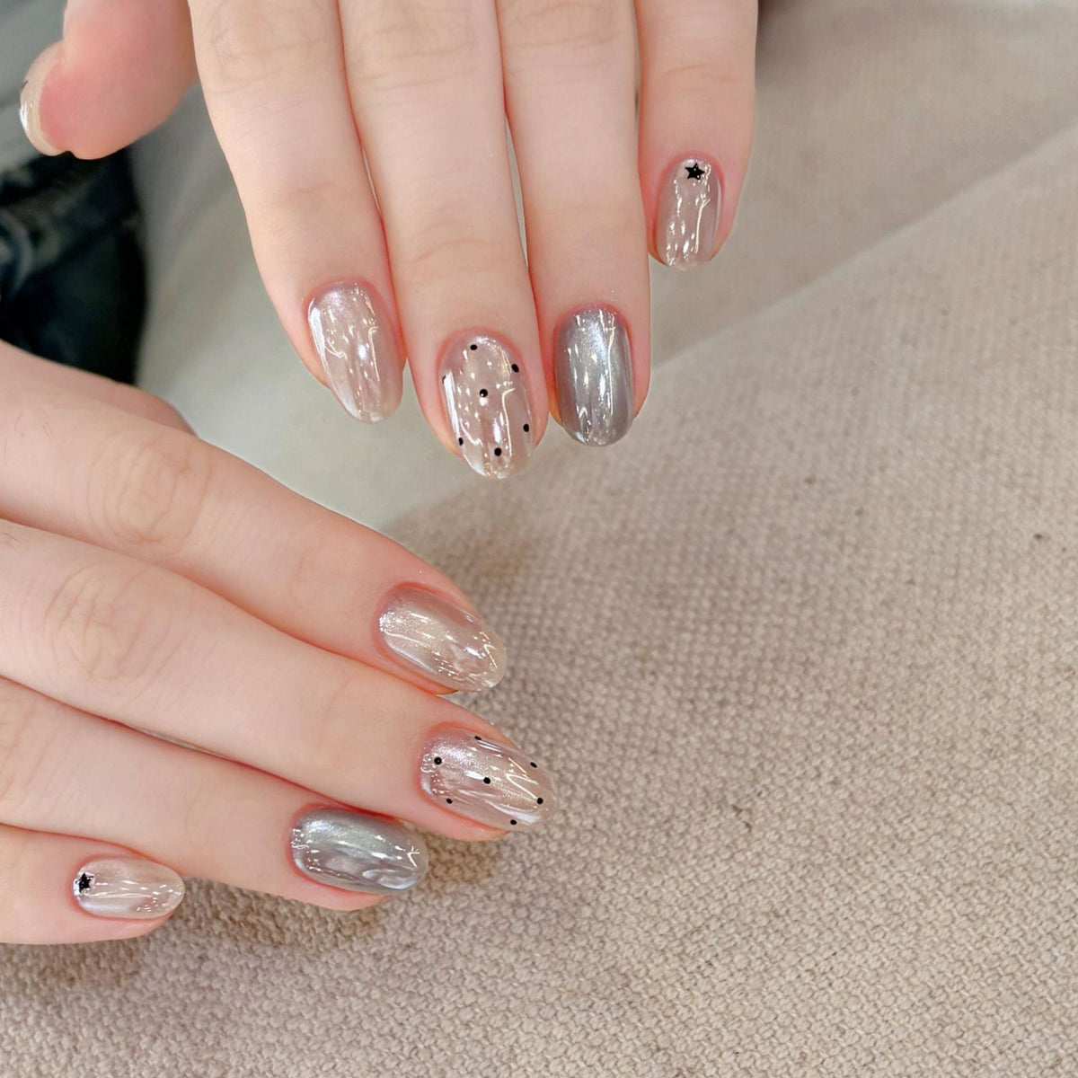 Siopsrl | Artificial nails with creative star designs Siopsrl