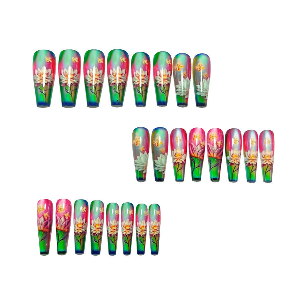 Siopsrl | Art Nails in Hand-Decorated Flower Design Siopsrl