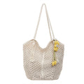 Siopsrl | Knitted Tote Bag in Boho Style with Charming Charms Siopsrl