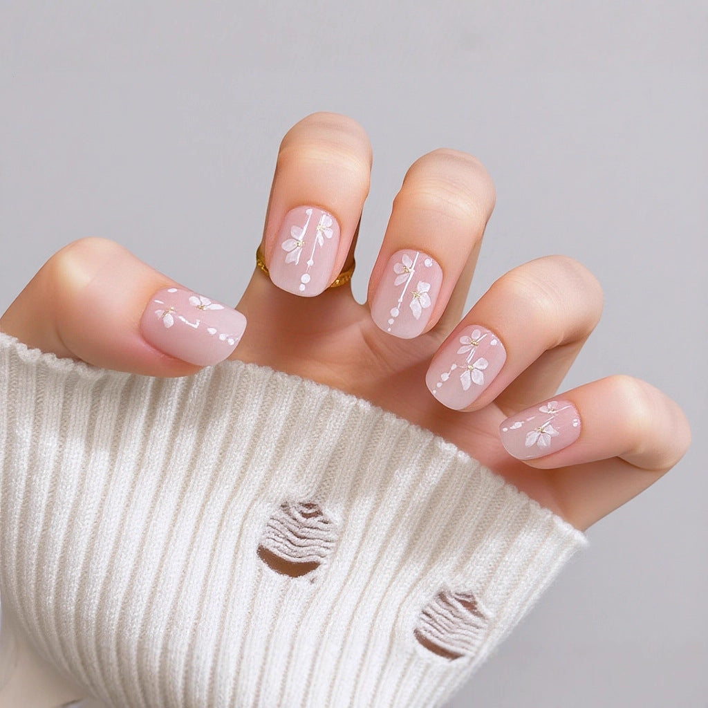 Siopsrl | Artificial nails with elegant floral design Siopsrl