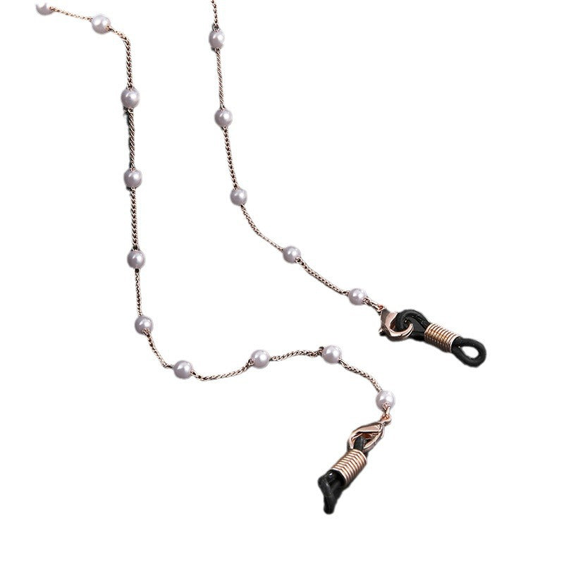 Elegant Pearl Chain Eyewear Holder Siopsrl