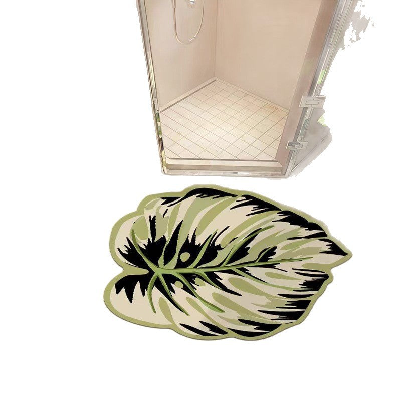 Siopsrl | Leaf-Shaped Bath Mat Siopsrl